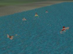 Schwimmende Menschen