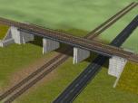 Zweigleisige Eisenbahnbrcke (Stahltrog) als Bau...