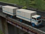 Volvo F88 + Anhänger mit Kofferaufbau -Volvo-