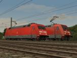 DBAG BR 101 001-6 und 101 133-7 in Verkehrsrot, ...