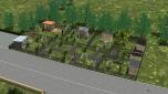 Gartenhäuser in vier verschied