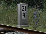 Kilometer Nummernsteine nach D