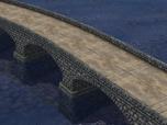 Niedrige Steinbrücke als 3D-Spline mit Zubehör