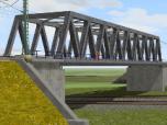 Zweigleisige Fachwerkbrücke