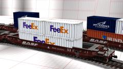 BNSF Container-Tiefbett-Tragwagen